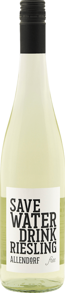 Save WATER drink RIESLING free feinherb